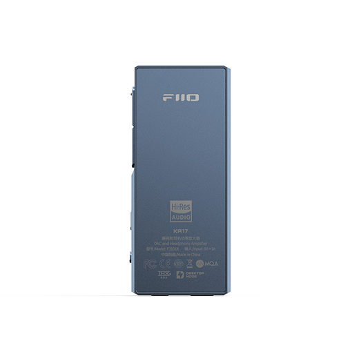 FiiO KA17 flagship decoding headphone amplifier HIFI balanced 4.4 computer sound card Android mobile phone power amplifier portable small tail adapter cable blue
