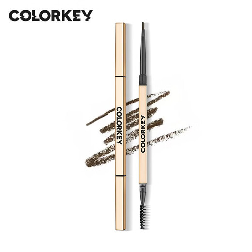 Color Key Collage Small Gold Chopsticks Eyebrow Pencil Three-dimensional Profile Beginner Super Fine 02 Earth Brown 0.07g