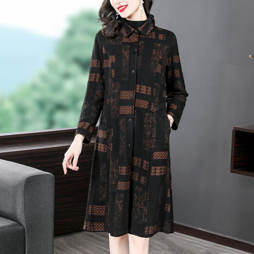 Prodigaler Sohn Klatsch [High-End Light Luxury] Trench Coat Women 2023 Herbst Neue Temperament Mutter L Mama Jacke Medium l losen Slim Women Red XL Empfehlung [90-110jin [Jin gleich 0,5 kg]]