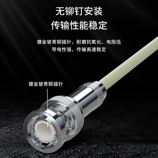 Boyang 2M jumper BNC-BNC 2M mega E1 connector finished jumper syv75-2-1 coaxial cable DDF adapter jumper 2 core 2 meters