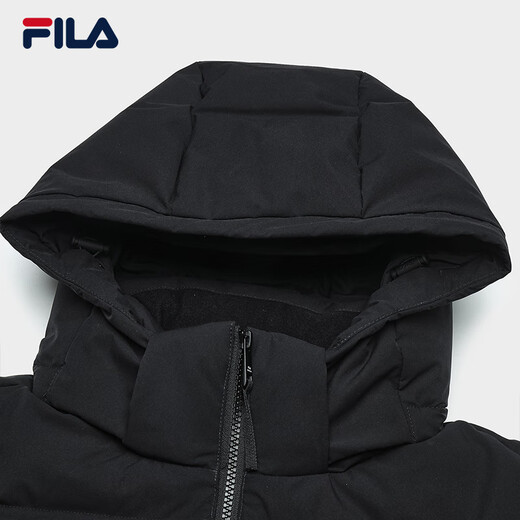 斐乐斐乐官方情侣款羽绒服2024冬新款时尚休闲舒适连帽保暖外套 正黑色-BK 180/100A/XL