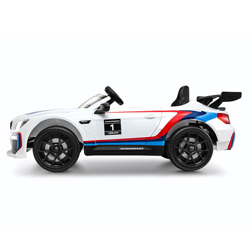 CHILOKBO (CHILOKBO) children's electric car four-wheel remote control car boy and girl gift toy car can be seated for BMW charging battery children's stroller 6666R ivory white + swing + remote control