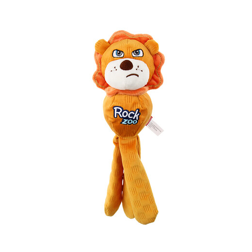 Dog toy plush rattle paper that makes noise, grinds teeth and bites, self-pleasure and relieves boredom, golden retriever pet toy, rock lion