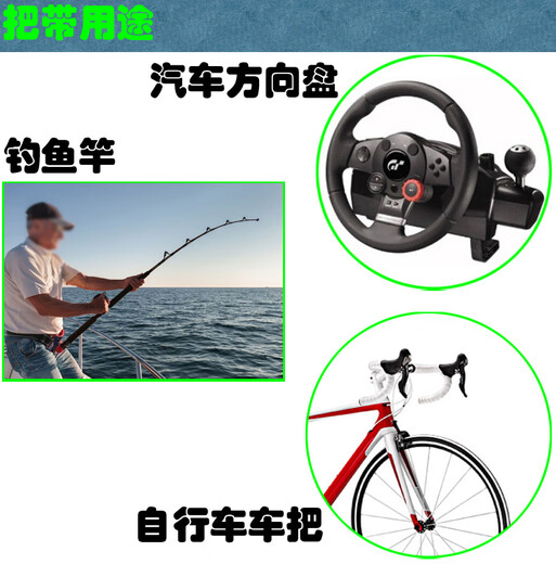 He Jiagong bicycle handlebar wrap imitation carbon fiber road handlebar with anti-slip sweat-absorbent shock-absorbing strap handlebar green handlebar pair