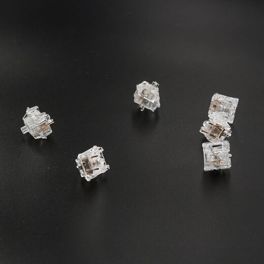 皎月轴全透明PC段落线性轴RGB热插拔客制化机械键盘DIY轴体 线性轴 100颗皎月轴罐装