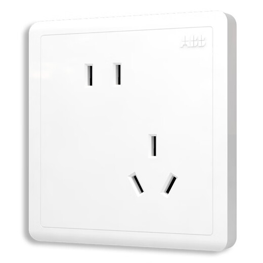 ABB 开关插座 远致系列 86型正五孔/斜五孔插座白色多只装 斜五孔10只装