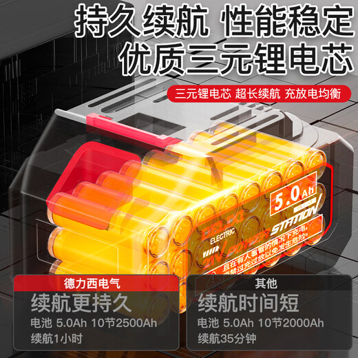 DELIXI ELECTRIC lithium electric hot melter hot melt pipe welder ppr water pipe welder wireless hot melt machine 2 batteries 1 charge