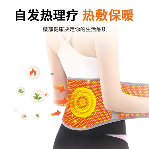 南极人（Nanjiren）护腰带自发热保暖腰间盘突出劳损夏季薄款久坐久站腰托男女士专用 【四季推荐】自发热保暖款 L（腰围86-103cm）建议120-150斤