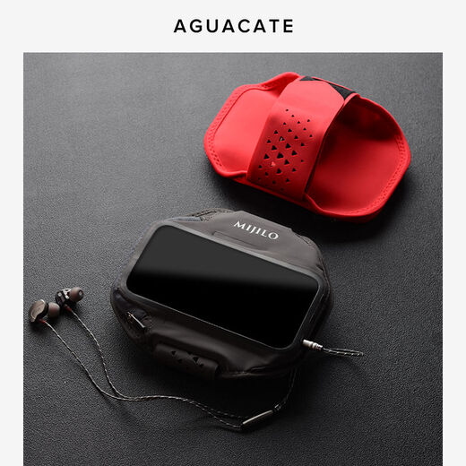 AGUACATE running mobile phone arm bag sports mobile phone arm bag unisex fitness mobile phone bag arm wrist bag red