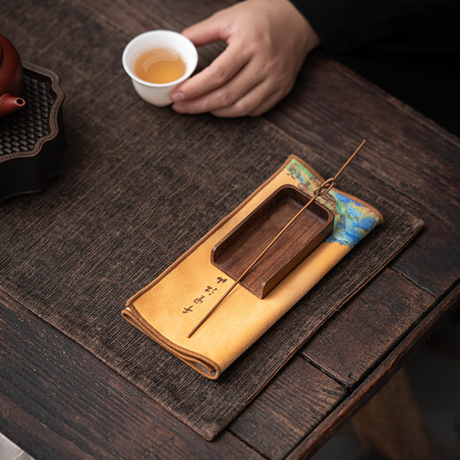 SUSHI CERAMICS tea towel Qianli Jiangshan country trend double absorbent Zen dry brew teapot mat