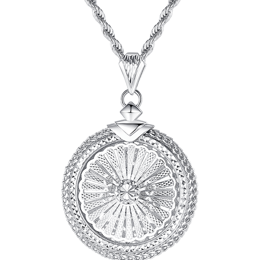 Aido Diamond Platinum Shi Lai Guanyin Pendant Men's PT950 Platinum Rotatable Large Hangtag Large Version Weight 37-39g + Certificate + With Leather Strap