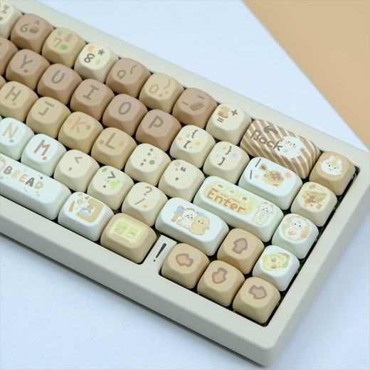 汇瀚外设xhs虚妄设计烘焙小羊主题五面热升华键帽QX3圆润球帽75 烘焙小羊-QX3圆润球帽-130+键位小全套盒装