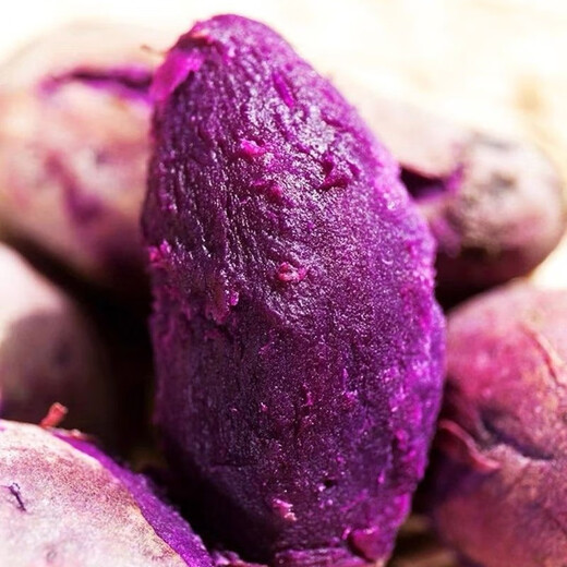 Luxi Guangxi fresh purple sweet potato, seasonal high-quality purple sweet potato, soft, glutinous, sweet, healthy and light fresh vegetables, medium fruit net weight 4.5Jin Jin equals 0.5kg (single fruit 150-400g)