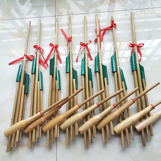 Народной музыкальный инструмент, Lusheng Guizhou Yunnan Miao Lusheng Medium Six-Tube шеститоночный шестицветный шестицветный шестицветный и старшие ученики средней школы, чтобы играть музыку. Учащиеся средней и средней школы, чтобы играть 63*30 см.