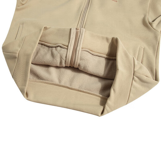 Adidas 阿迪达斯女装夹克春季新款运动服针织连帽跑步健身户外上衣外套 IK9893/魔力浅褐/加绒 S
