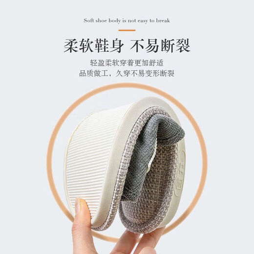 Zapatillas de lino Huili para mujeres en la primavera y otoño en casa Interior El sudor antideslizante de sudor anti-desgaste resistente a la desgaste y las zapatillas transpirables de algodón y lino para mujeres confortan cuero rojo (elegante y silencioso) 38-39