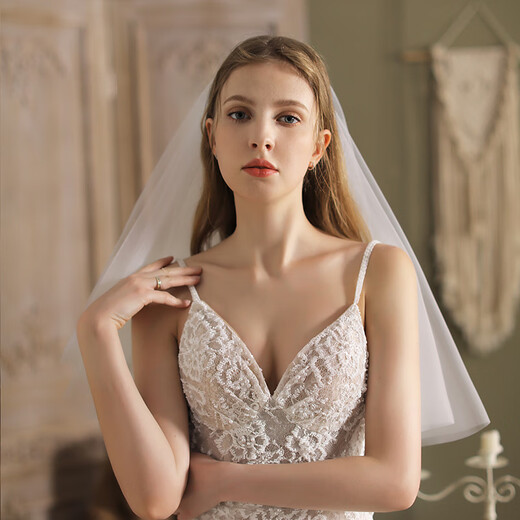 Dijing French White Veil Head rades