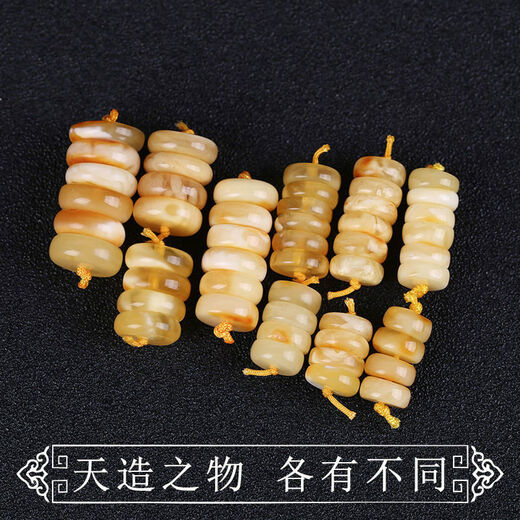 Moshe natural fidelity beeswax spacer, loose bead spacer, Buddha beads and Chinese toy bracelets, spacer beads DIY Vajra, Star, Moon and Bodhi accessories, diameter about 6-7MM (single piece)