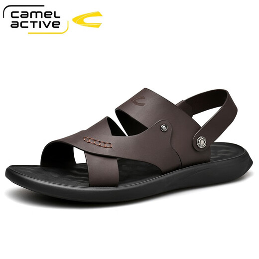 Sandales dynamiques de chameau Sandales en cuir polyvalent en cuir pour l'orteil masculin de vache de vache à semelles épaisses