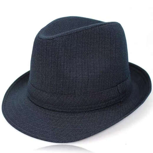 Morning shade hat men's spring and autumn top hat suit material middle-aged and elderly British jazz hat gentleman warm suit fabric (black)