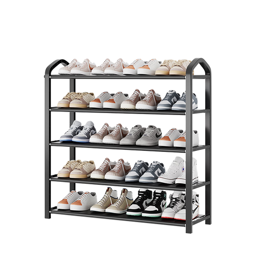 Lohas Time Dormitory Shoe Rack Doorway Home Multi-layer Shoe Storage Rack Multi-Function Shoe Rack Simple Small Shoe Rack Under the Table Black - Partition Cloth Style 3 layers long 42cm