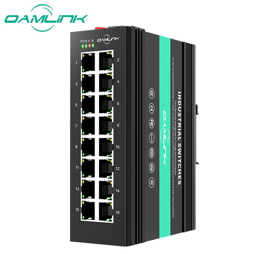 Oamlink Omlian Ethernet Switch Ethernet de 16 puertos Gigabit No Management Rail-Type OAM-6000-65-16GT