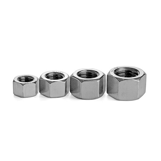 
Jingong 304 stainless steel thickened hexagon nut Stainless steel thickened nut Thick screw cap GB6175 60% off M12*1.75 thickness 12mm [2 pieces]