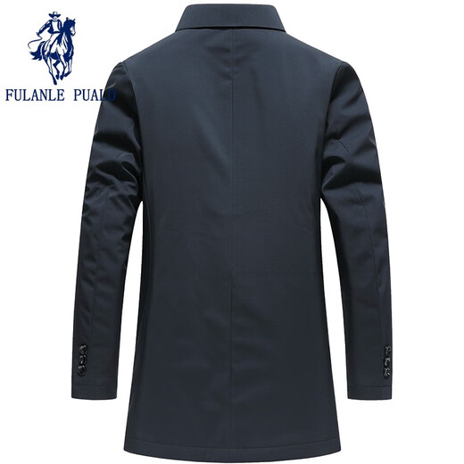 弗朗西保罗（FULANLE PAULO）冬季加厚棉衣男中长款商务男士棉服爸爸外套保暖棉袄夹克脱卸内胆 绿色-9888 【一体直冲加棉】 L /175