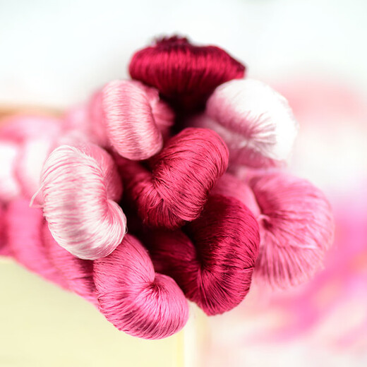 Other embroidery craftsmen No. 35 mulberry silk thread embroidery thread Su embroidery twining handmade embroidery thread embroidery thread embroidery thread 8 colors 1 small each