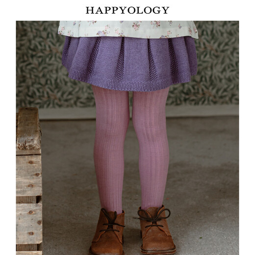 Happyology British four-season style children's male and female newborn infants and young children's long-leg bottoming pantyhose cream bud 1 pair 4-6 years old (112cm)
