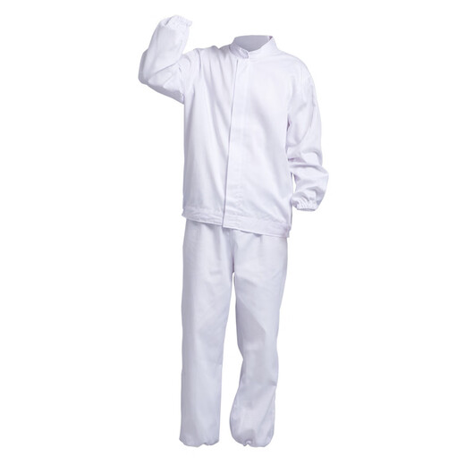 Shules Food Factory Work Clothes Suit Long Sleeve Men and Women Customized White Work Clothes Breathable Food Workshop Factory Contains Cotton Can Embroidered LOGO Blue Top + Pants XL