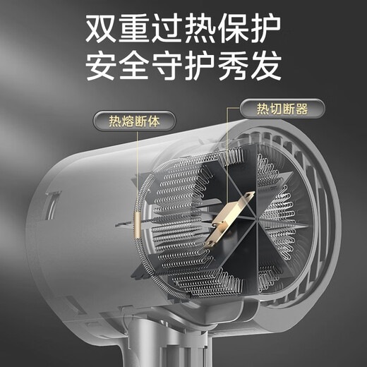 Midea Hair Dryer Home Portable Hair Dryer Negative Ion Does Not Harm Hair High Power Constant Temperature Quick Drying High Wind Hair Dryer Men and Women Couple Holiday Birthday Goddess Gift 1600W+150 Million Negative Ions Starlight Silver