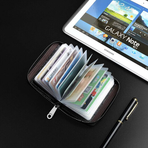 Sac à cartes extrêmes (Jevi) pour hommes et femmes exquis et à la mode petite position multi-cartes grande capacité Ultra-Thin Certificate Position Bank Card Bank Card