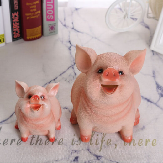 Schweine Schweinebress Hunde Schweinehöhe Ufer Kinder Schweinelufe Haushaltswaren Kuchen Ornamente Cartoon Storage Big Schwein tritt nur ein und verlässt den Boden ohne Münze (eine