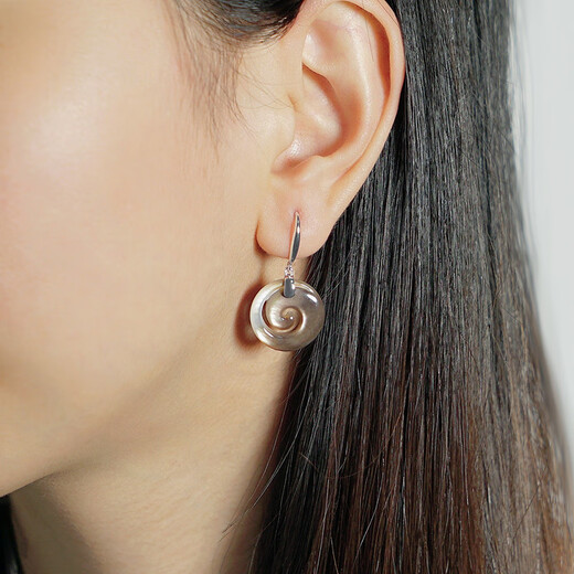 Nectar Shell Black Butterfly Sea Wave Swirl Earrings Earrings