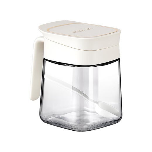 Double gun (Suncha) seasoning jar set combination seasoning box kitchen household salt shaker seasoning bottle jar seasoning bottle storage box Morandi white 300ml