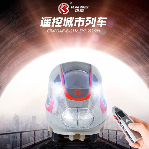 和谐号动车组复兴号合金高铁轨道火车声光回力遥控车儿童玩具礼物 遥控版复兴号银色三节