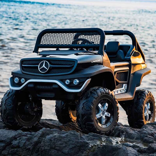 Mercedes-Benz children's electric car Unimog super large car four-wheel four-wheel drive remote control baby toy car can seat people Xingchenhao paint camouflage four-wheel drive + four-wheel shock absorber + 12V14AH + high-end spray paint
