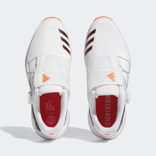 adidas 阿迪达斯 高尔夫球鞋男士防水BOA旋扭舒适有钉防滑运动鞋子 GY9716 白/黑/红 40.5