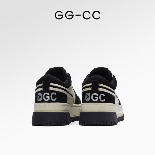 GG-CC【纯白恋歌】真皮厚底小白鞋女新款松糕休闲板鞋面包鞋G23u9732 黑色 39