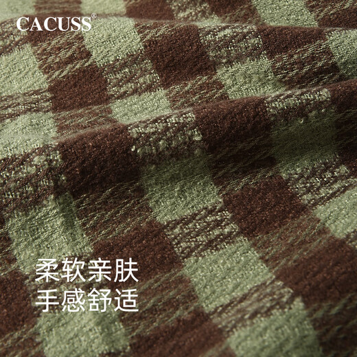 CACUSS scarf for women, autumn and winter long large shawl, winter neck protector, warm neck scarf, birthday gift for girls, brown and green