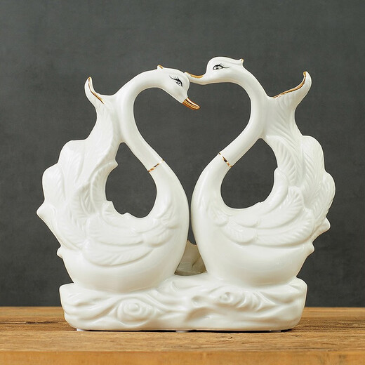 Pameiju Adornos de cisne Cerámica Decoración del hogar Sala de estar Gabinete de vinos de la televisión Aper Artitudes de regalo Pequeño cisne