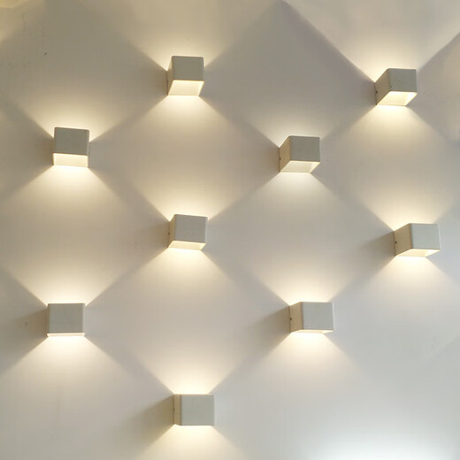 Yichen customized LED aluminum wall lamp Hanting 7 Days Hotel bedside lamp living room TV wall corridor aisle stairwell bedroom thickened version, white 5W yellow light (aluminum thickness 3MM)