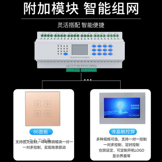 Intelligent lighting time control module longitude and latitude astronomical controller street light timing switch wireless mobile phone remote 4-way 16A time control