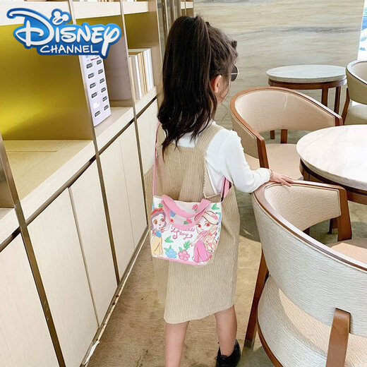 迪士尼（Disney）儿童包包童单肩包挎包卡通帆布韩版时尚儿童斜挎包洋气手拎包 9766粉独角兽
