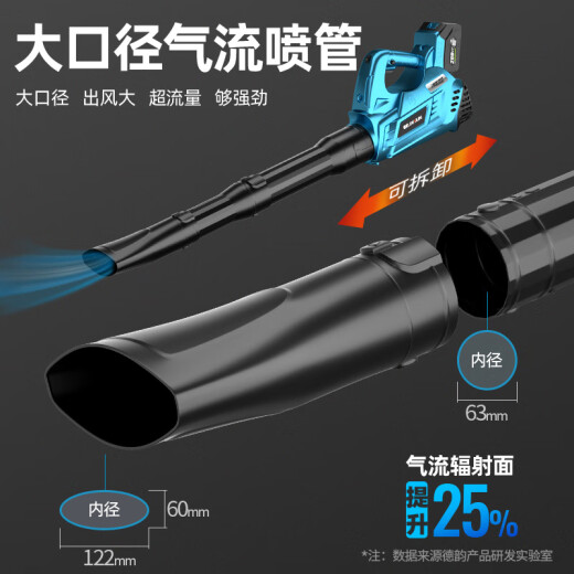 德韵鼓风机工业锂电充电吹风机吹灰机大功率清灰吹尘除尘神器电动农具 德韵-龙吟暴风枪688VF一电一充