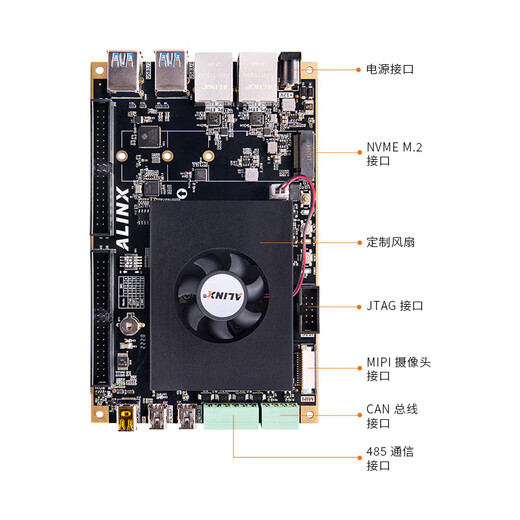 Alinx Xilinx FPGA High-End Development Board Schwarz Gold Zynq Ultrascale+ MPSOC AXU4EVB-E V2.0 Entwicklungsausschuss
