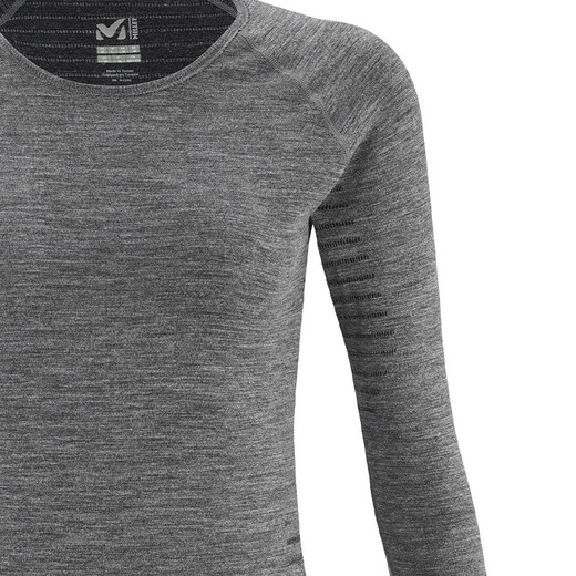 Mile MILLET Mile seamless thermal underwear for women warm and quick-drying sweating MIV9921 7085-Charcoal Ash-top (MIV9921) S (optional for XS)
