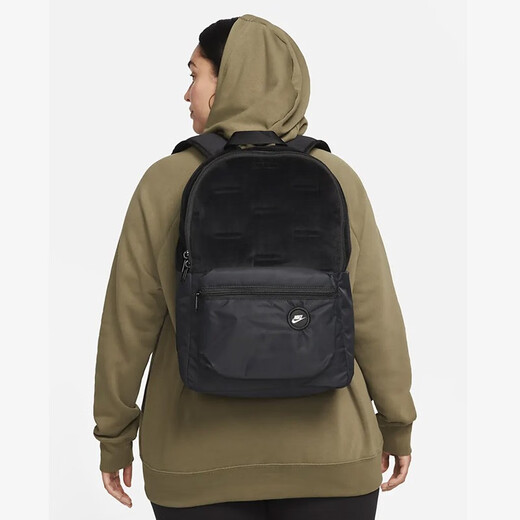 Nike (Nike) Männer und Frauen Rucksack Samt Logo Logo Logo Modestudent Schoolbag Computerbeutel Rucksack DB3892-010 Schwarz DB3892-010 Single Size