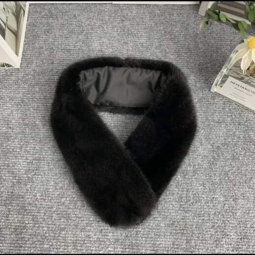 Molena Mink Fur Scarf Men's Winter Whole Skin Mink Fur Scarf Warm Business Casual Fur Neck Cover